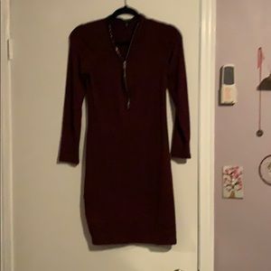 Burgundy dress